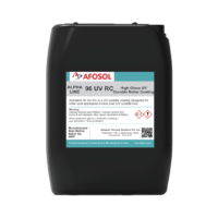 afosol alpha line 96 UV RC product 30 litre solid black can high gloss uv curable roller coating